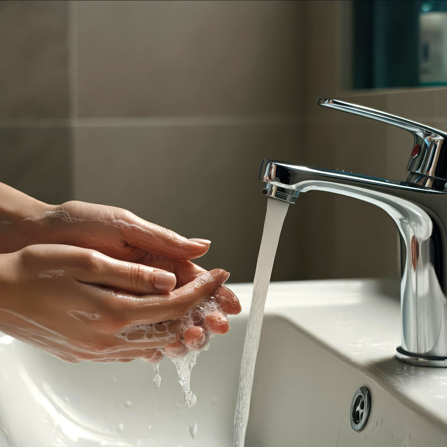 Crystal Clear Water from Modern Kitchen Faucet